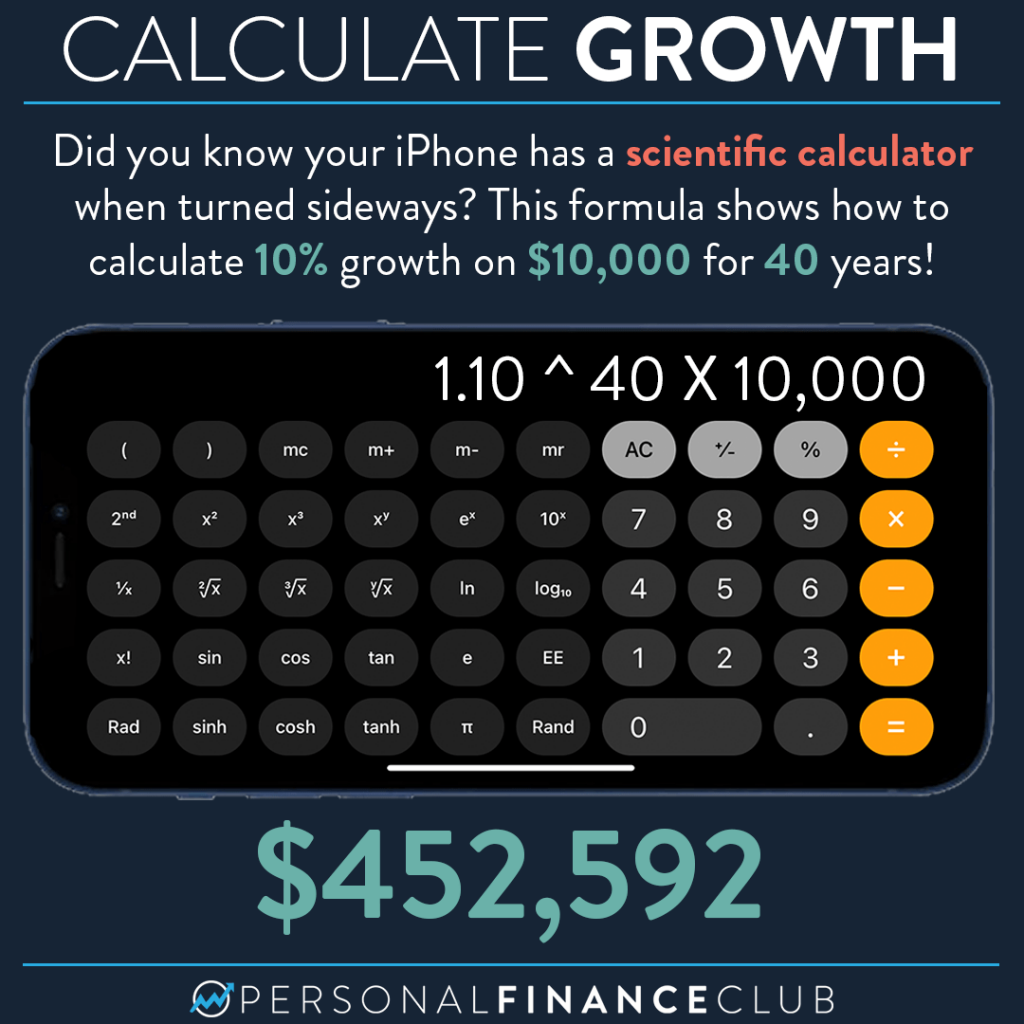 How do I calculate investment growth on my iPhone ...