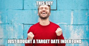 Guy buying target date index fund