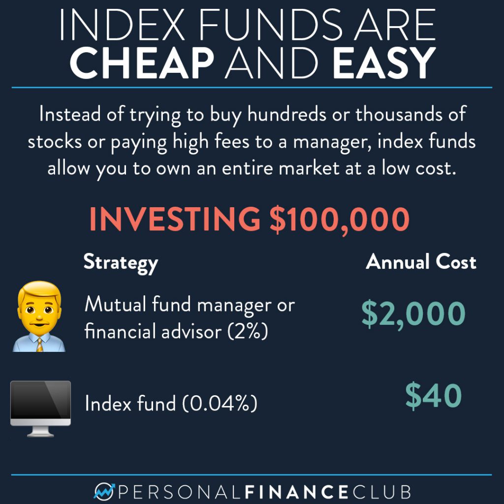 Index fund fee vs mutual fund