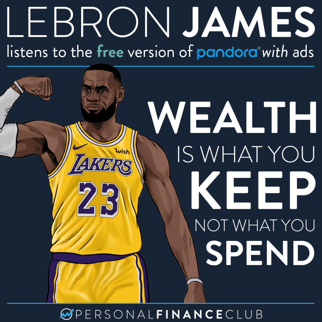 Lebron James uses free Pandora with ads