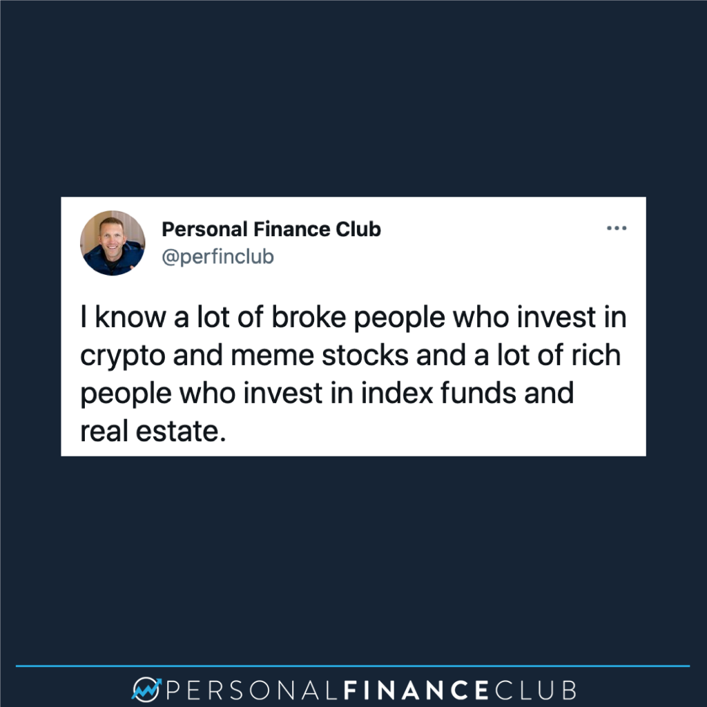 Crypto and meme stocks vs index funds real estate