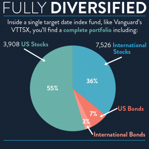 Target date index funds fully diversified