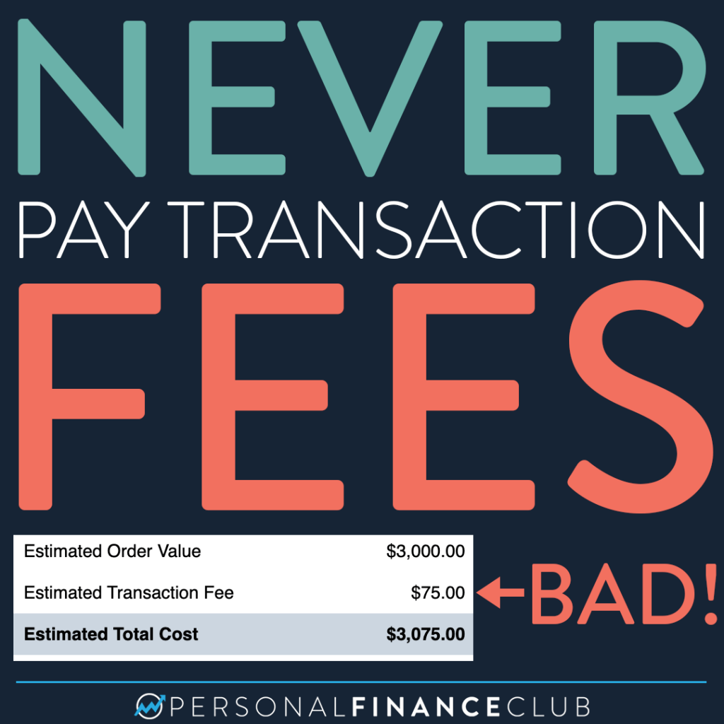 Never pay transaction fees