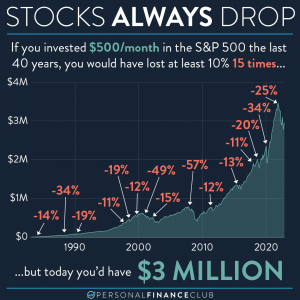 Stock market drops